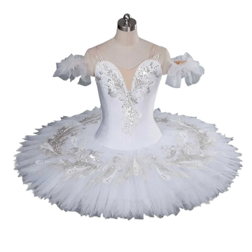 Adult Kids Professional Ballet Tutu White Swan Lake Pancake Tutu Ballerina Party Dance Costumes Ballet Dress Girls Women