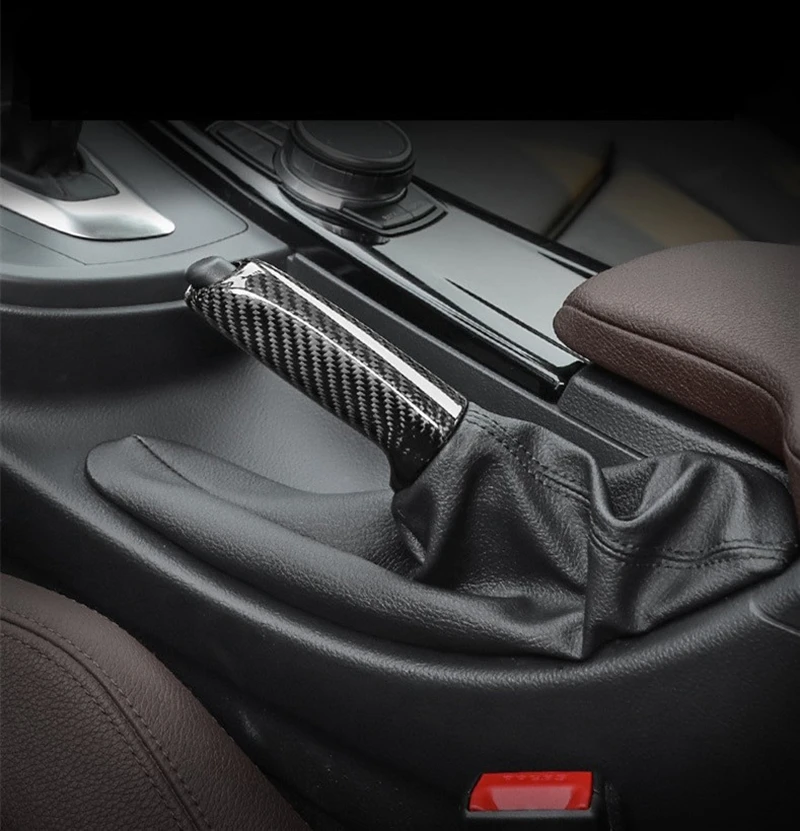 Car Handbrake Brake Handle Cover ABS Carbon Fiber For BMW E60 E61 E63 E64 X1 E84 X3 E83 Z4 E85 E86 M3 M4 F80 F82 F32 Accessories