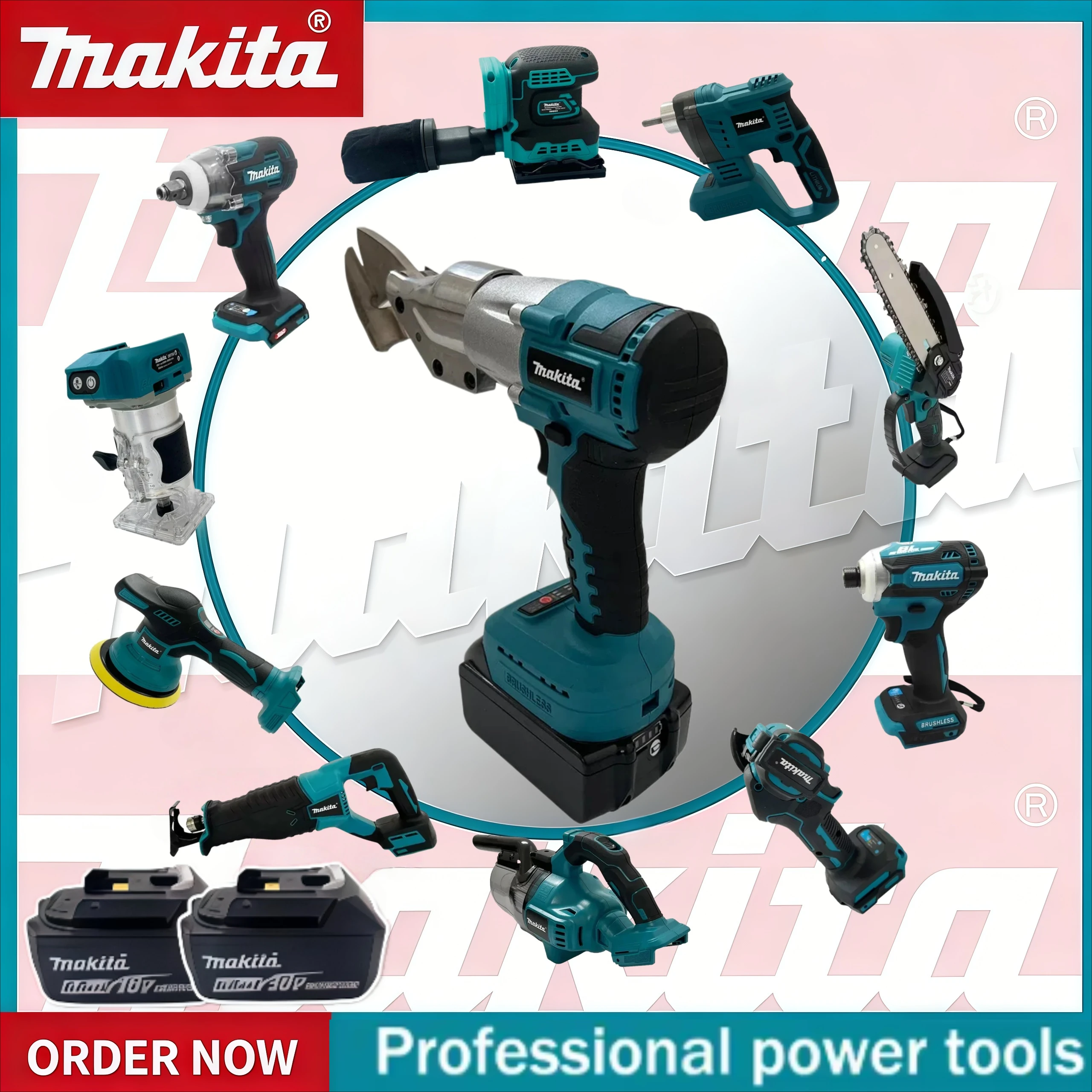 

Наборы электроинструментов Makita: бесщеточная ударная дрель-шуруповерт, угловая шлифмашина, электрическая циркулярная пила (для аккумуляторов Makita)