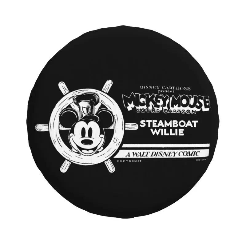 Custom Mickey Mouse Spare Tire Cover for Honda Mickey Mouse Steamboat Willie 4WD SUV Car Wheel Protector 14