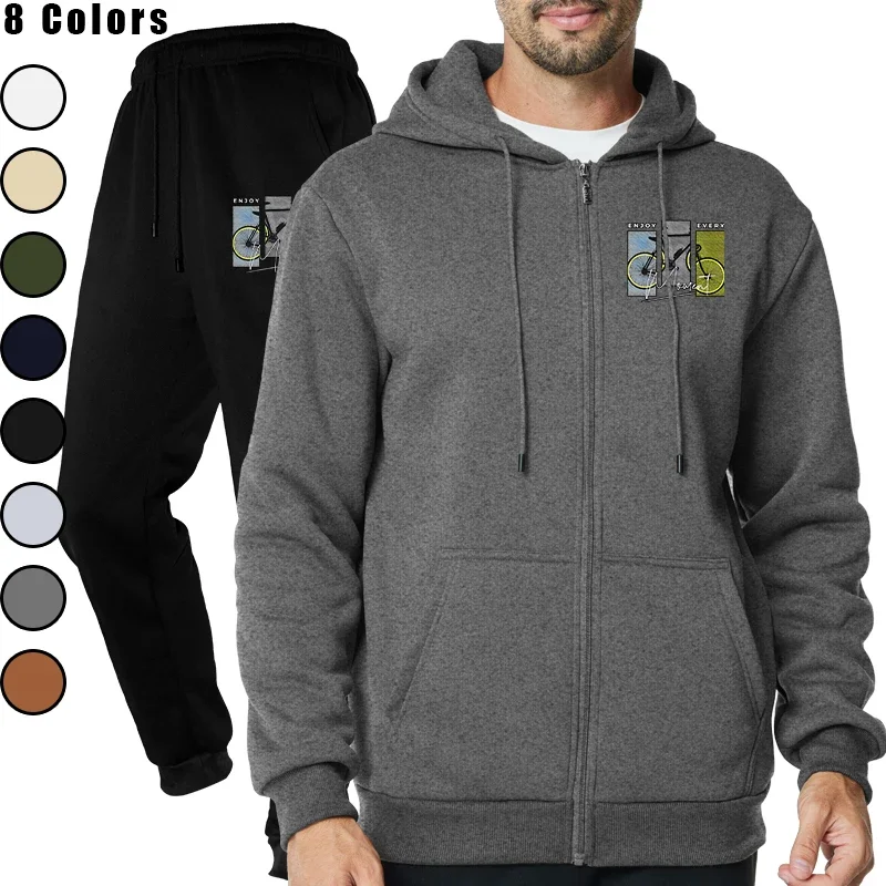 

High Quality Printing Hot Sales Mens Hooded Sweatshirts and Pants Tracksuit 2 Pcs Set Casual Jogging Suit