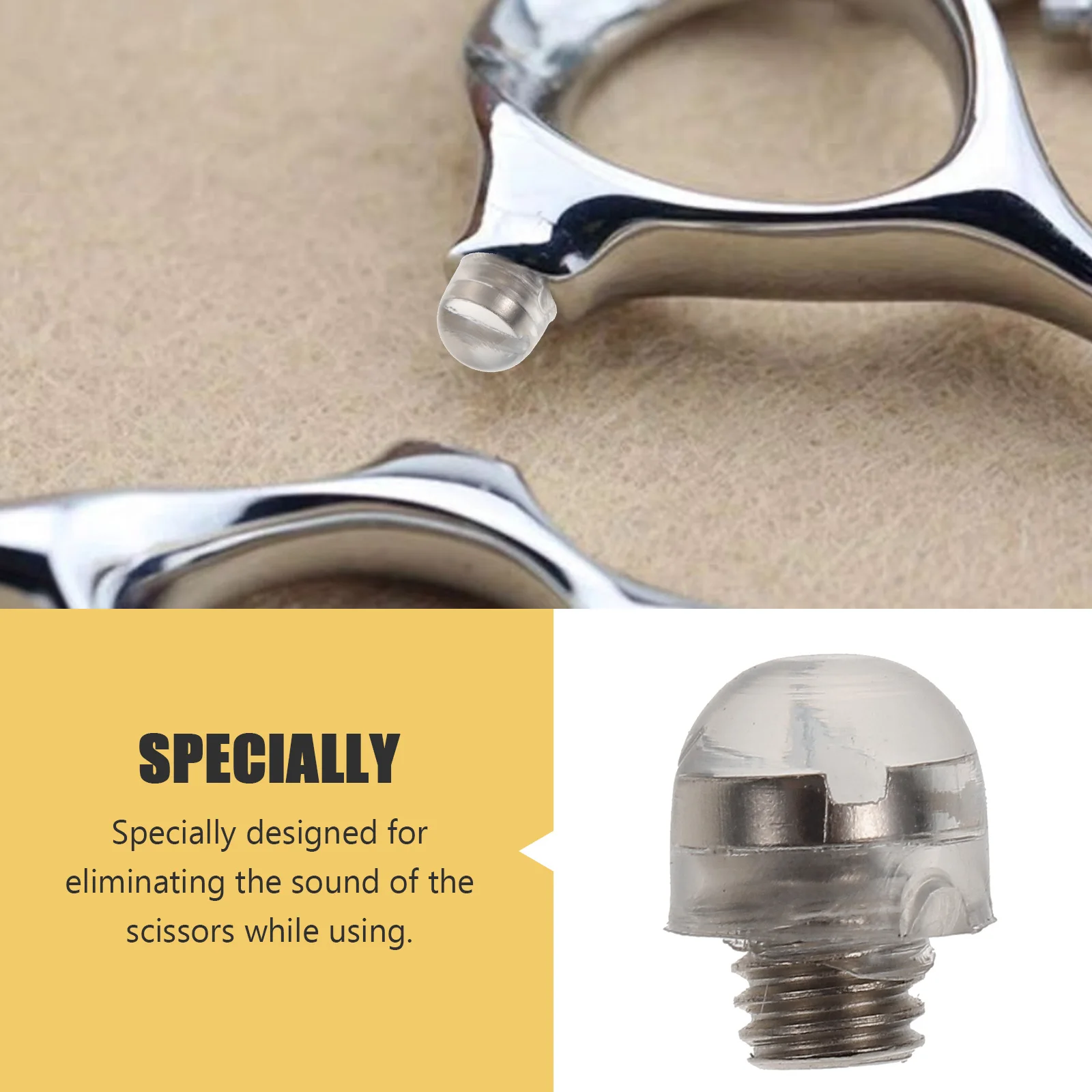

10Pcs Scissor Silencers Premium Metal Material Pet Haircutting Scissors Bumpers Sturdy Noise Deadener Easy to Install