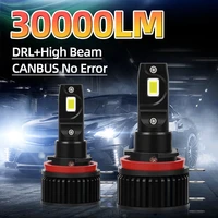 300W H15 lámparas delanteras 30000LM Canbus sin Error bombillas de faros LED 6000K blanco Turbo faros de coche 12V Plug And Play luces de coche