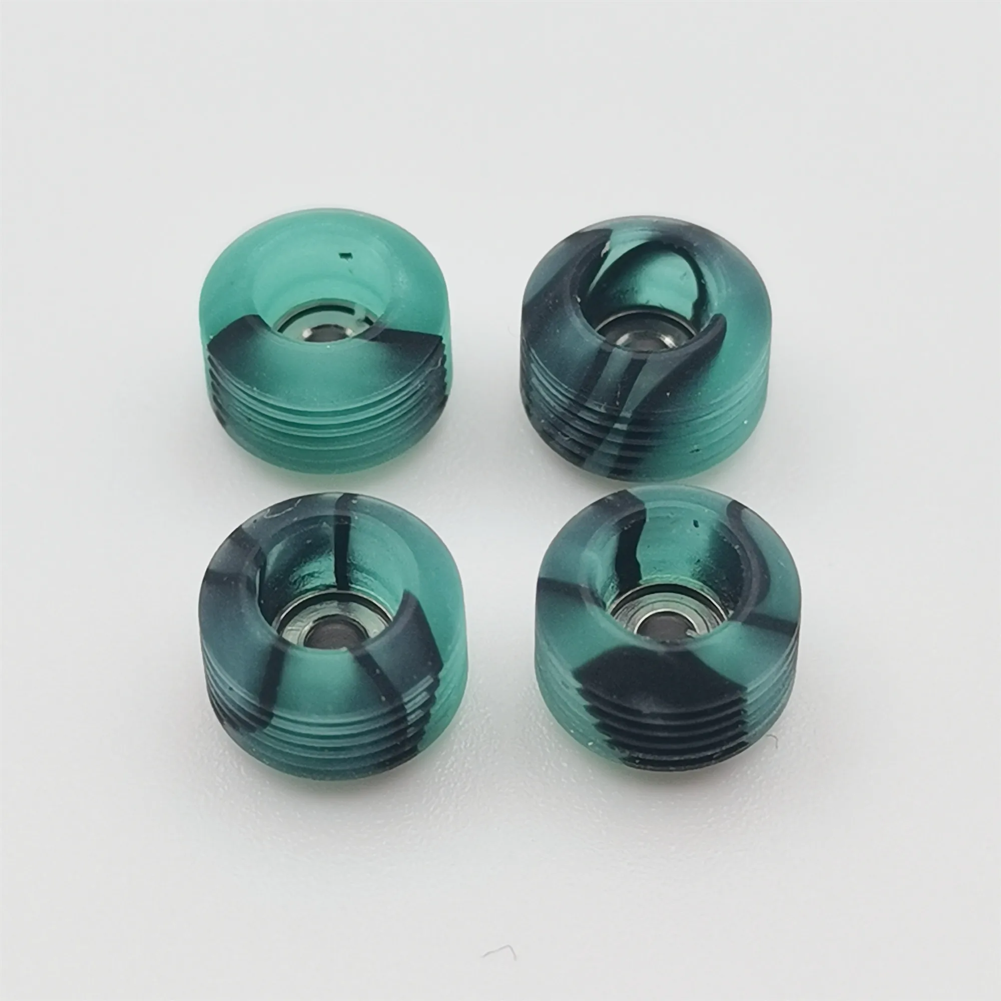 New Fingerboard Wheels for Professional Finger Skateboard Swirl Color with Hign Speed Bearing