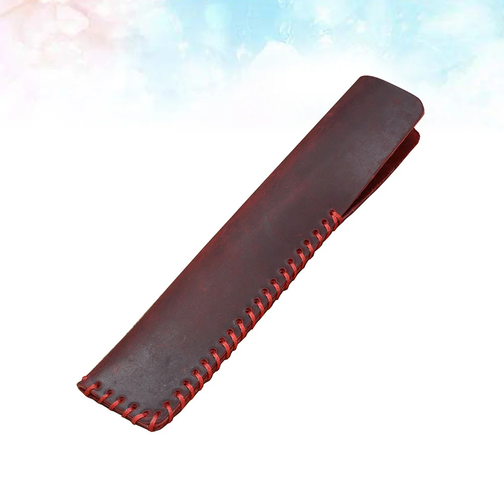 

Pen Bag Red Vintage Cattlehide Pouch For School Office Stationery Storage Organizer Pens Pouch