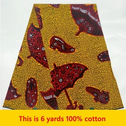 African Veritable Real Wax Cotton Fabric Mew Arrival High Quality Original Wax Ankara Fabric African Real Wax Print Cotton 6yard