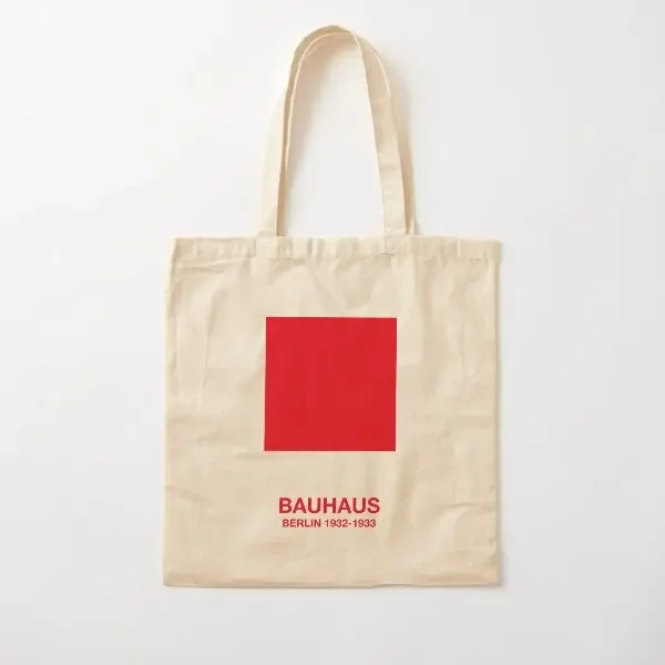 

Bauhaus Red Square Cotton Canvas Bag Fabric Unisex Shopper Foldable Tote Ladies Grocery Printed Travel Fashion Designer Casual