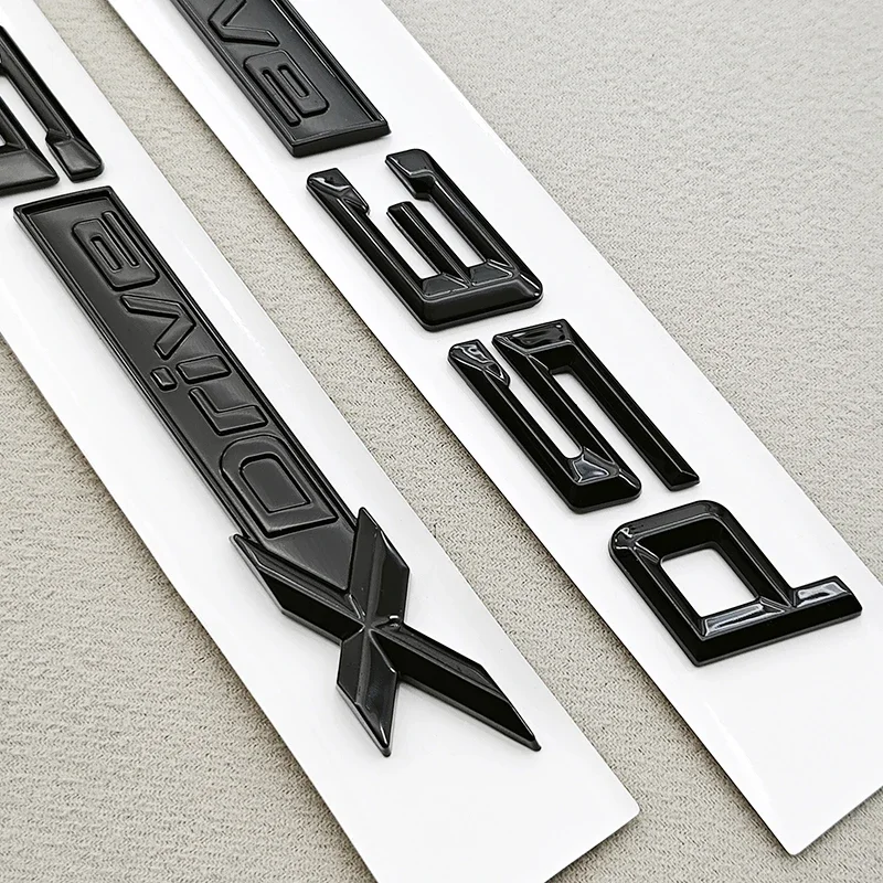 Car 3D ABS Black Logo XDrive 30d 35d 40d 45d 50d 55d Emblem  Trunk Fender Side Badge StickerFor BMW X3 X5 X6 X7 F25 F15 G01 G05 view 4