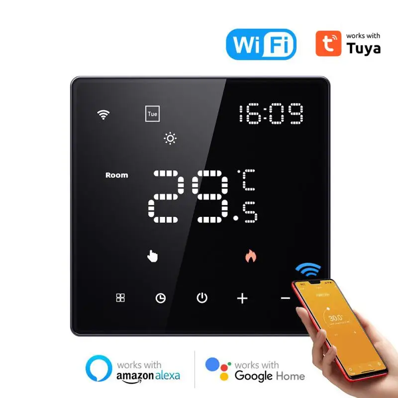 

Wireless Thermostat Precise Temperature Control Voice Control App Control Stablize Continuously Connect Low Temperature