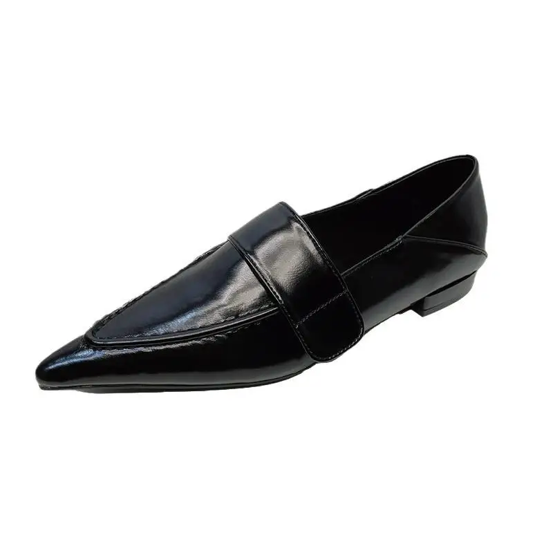 Women's shoes 2026 spring new item European and American style pointed single shoe women's low heel professional women's shoes view 5