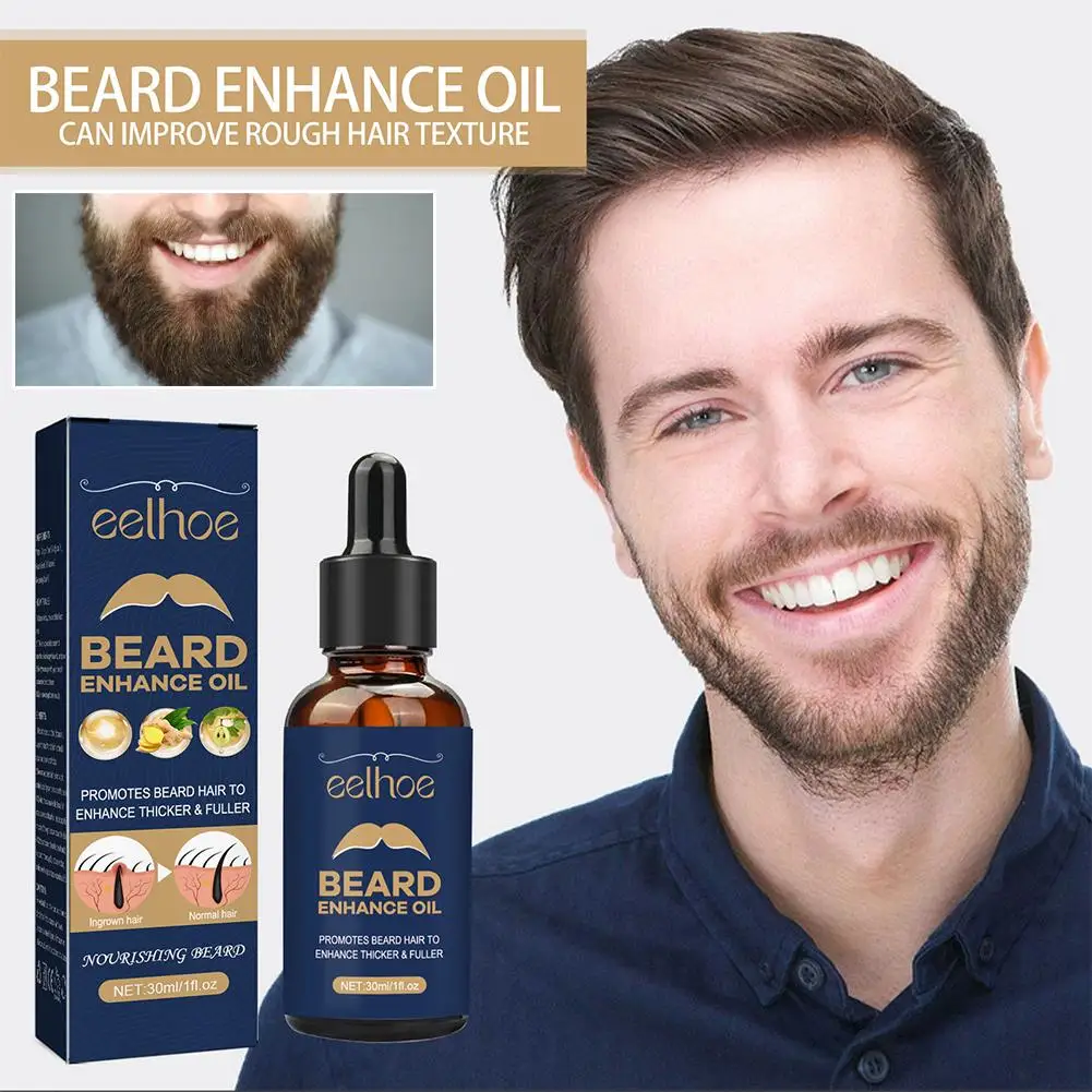 Óleo essencial para barba para homens, produto anti-perda de cabelo, rebrota natural do bigode, nutritivo, cuidado com a barba, A0L8