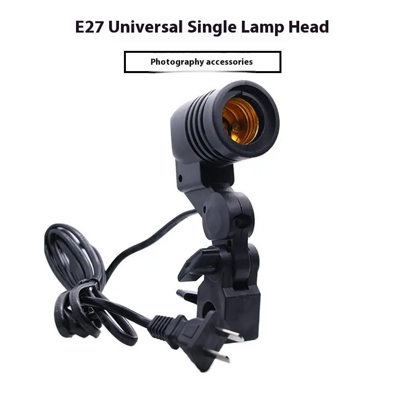 Para foto e27 soquete softbox fotografia luz lâmpada base com 1.8m cabo guarda-chuva titular fotografia lâmpada montagem