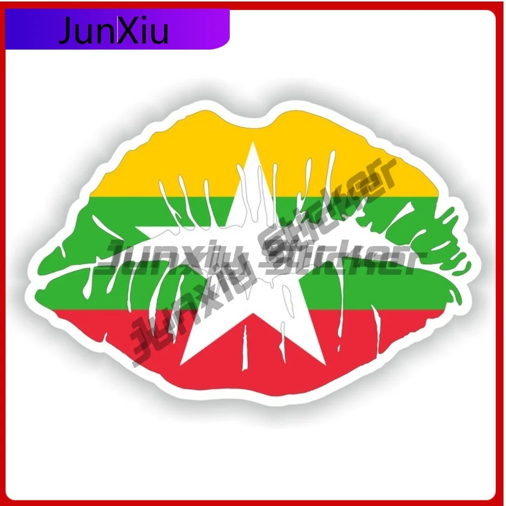 

Burma Myanmar Flag Lips National Emblem Sticker Travel Stickers And Decal Camping Car Window Suv Motorcycle Stickers Decoration