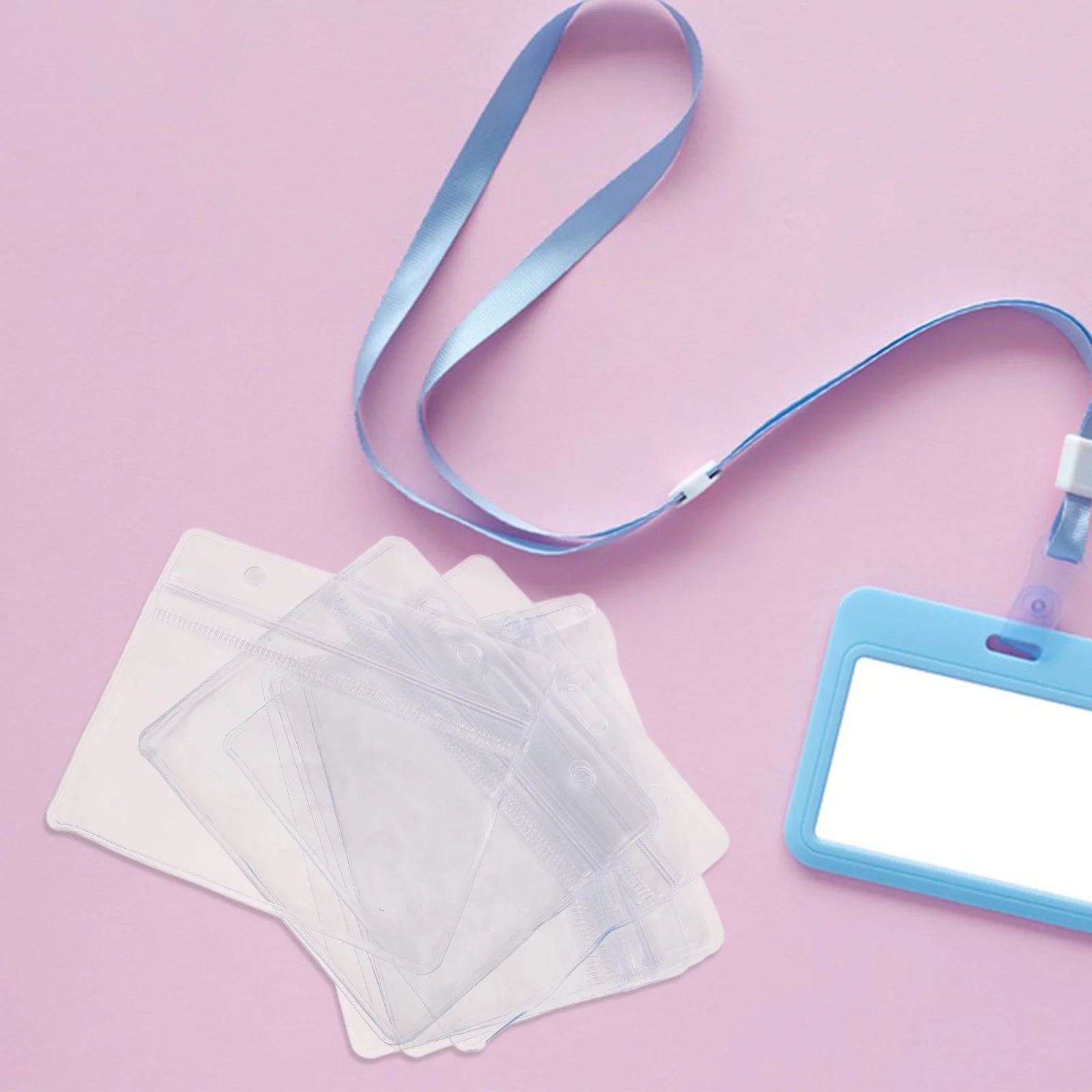 ซองใส่บัตรพลาสติกใส 40 ชิ้น สำหรับใส่บัตรประจำตัว บัตรพนักงาน ป้ายชื่อ ซองใส่บัตรแบบแนวนอน