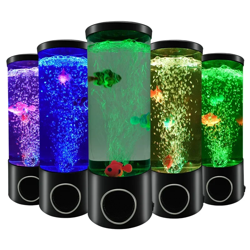 

sound machine and night light 11''bubble fish wireless speaker lamp