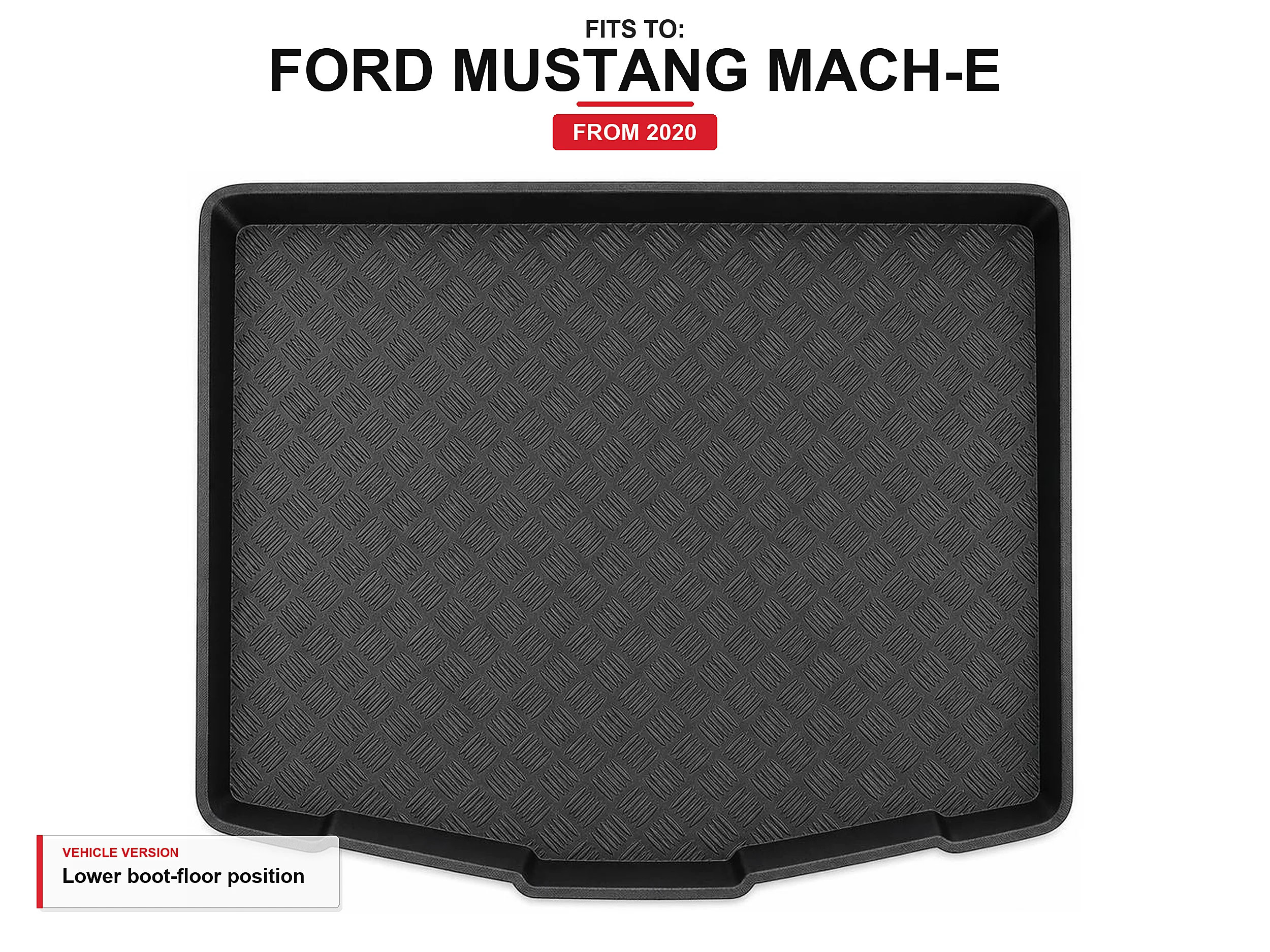 Kofferbakmat met rand voor: Ford Mustang Mach-E 2020-