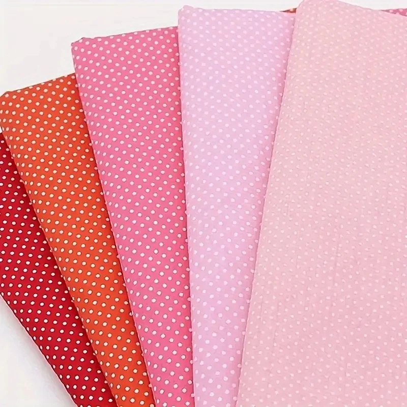 20pcs/set Multicolor Non-repeat Polka Dot Cotton Blend Fabric For DIySewing Scrapbooking Quilting Craft Patchwork