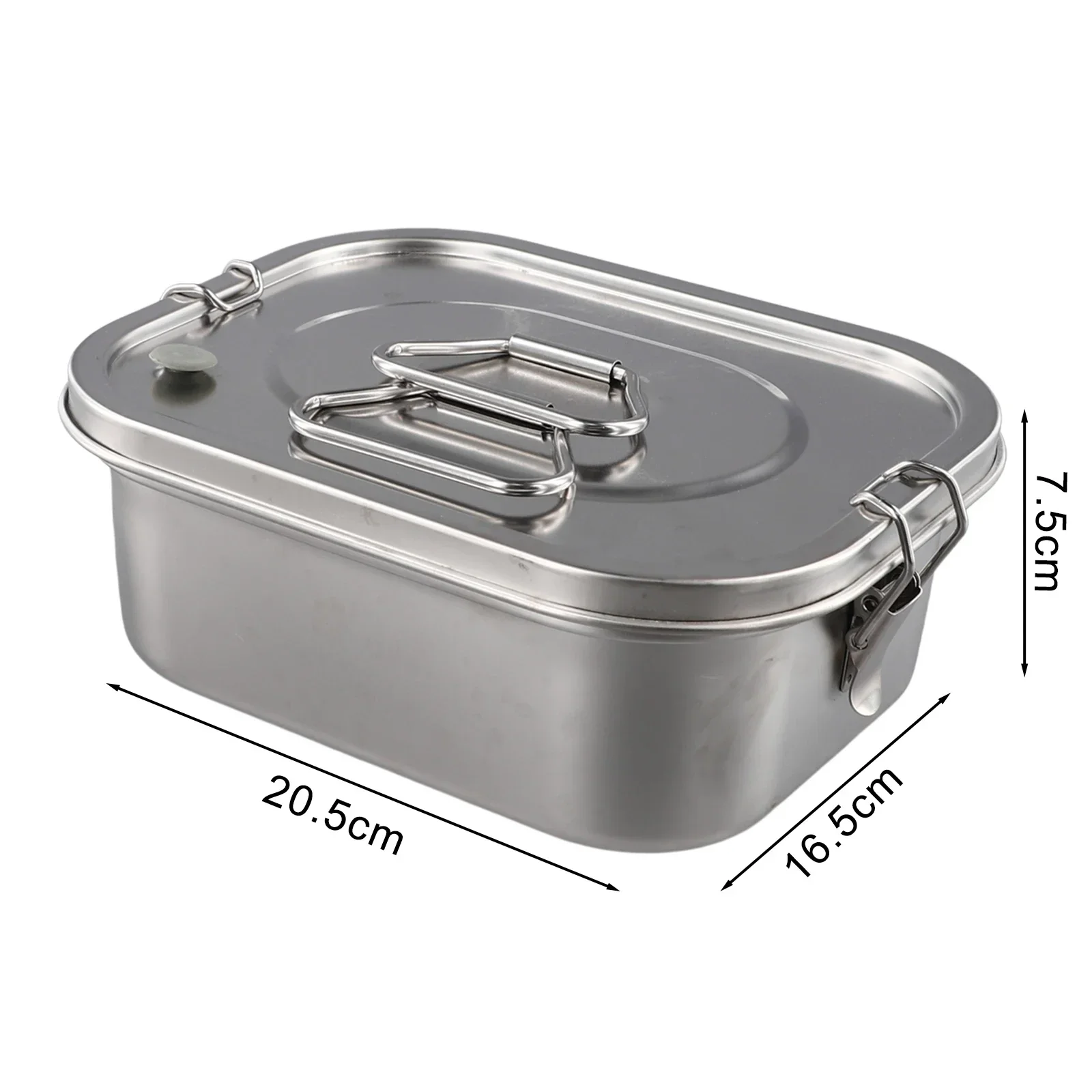 تصميم مانع للتسرب صندوق غداء من الفولاذ المقاوم للصدأ مقاوم للتسرب أدوات تنظيف منزلية واسعة بطبقة مزدوجة #2