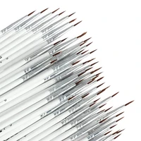 10pcs 0.7/1.1/1.5cm Fine Hand Painted Thin Hook Line Pen Art Supplies Drawing Art Pen Paint Brush Nylon Brush Acrylic Pen