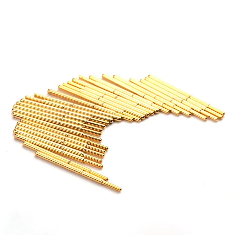 100PCS / Package PA75-J1 Small Round Head Gold-plated Spring Test Pin Needle Tube 1.02MM Length 16.5mm PCB Probe