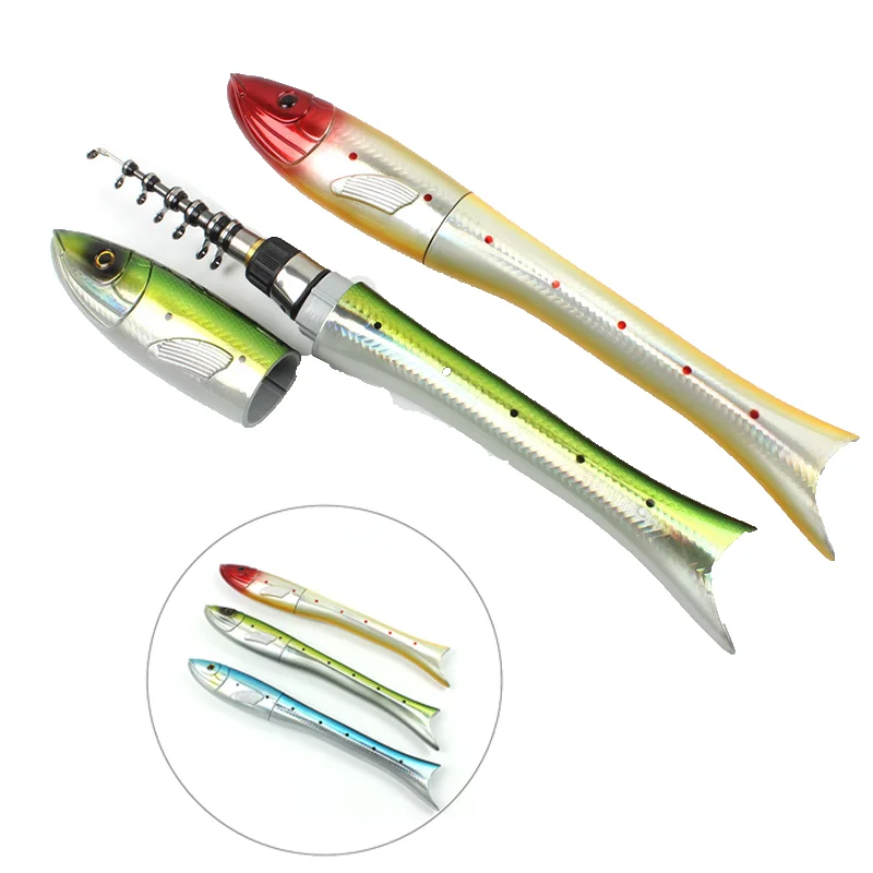 1.6m Mini Fish-shaped Imitation Fish-shaped Pen Rod Portable Entertainment Fishing Rod Carbon Telescopic Carp Fishing Rod