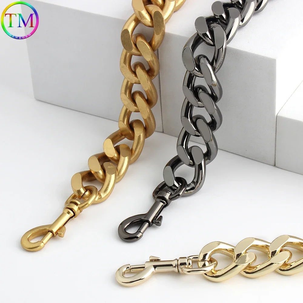 30-45-60-100cm 25mm Metal Aluminum Thick Bag Chains For Chain Charm Shoulder Bags Wallet Handle Handbag Strap Accessories