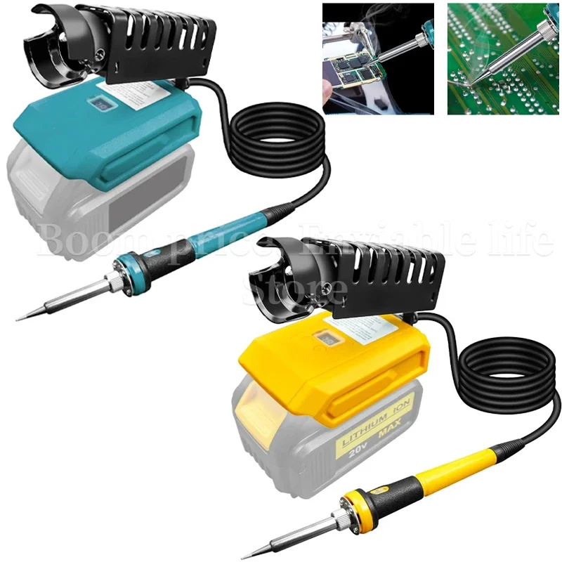 60W Wireless Soldering Iron Internal Ceramic Heat 936Tip Repair Welder Welding Solder Rework Station For Makita DeWalt Milwaukee