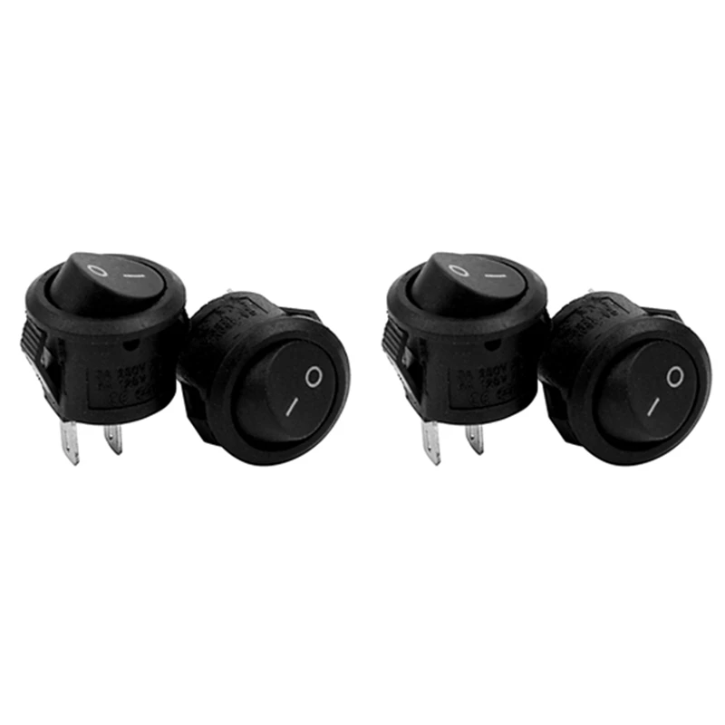 4X On/Off Self Latching Press Buttons Rocker Switch Toggle For Car Auto Boat Black