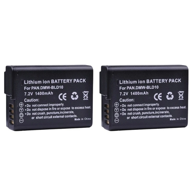 

Batmax DMW-BLD10 1400mAh 7.2V Rechargeable Battery Stable Safe For Panasonic DMW-BLD10E DMC GF2GK GF2 G3 GX1 Camera