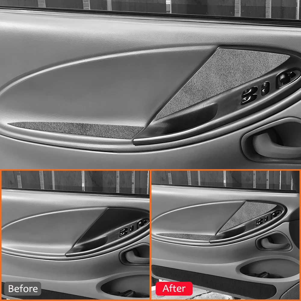 

Soft Suede Fabic Car Door Pull Handle Armrest Panel Trim Cover Decoration Sticker For Ford Mustang 2001-2004 Interior Parts