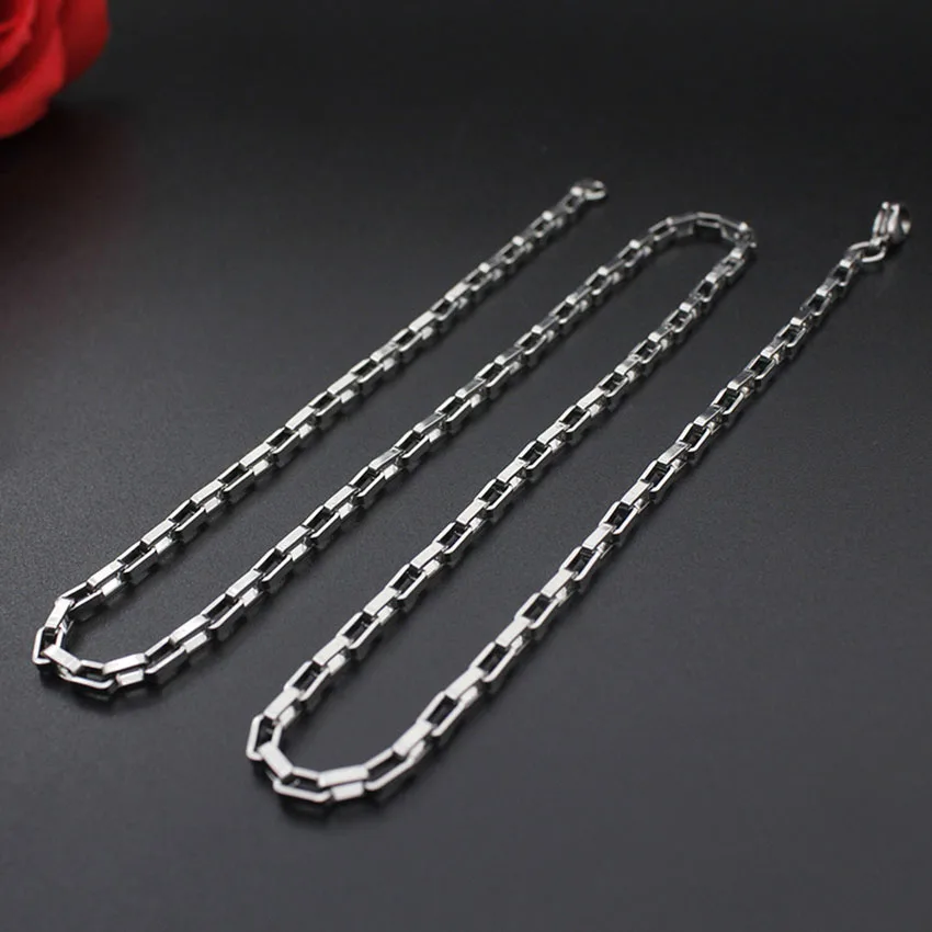 Fashion New Titanium Steel Necklace Long Box Chain Stainless Steel Accessories Men And Women Sweater Chain Hot Sale