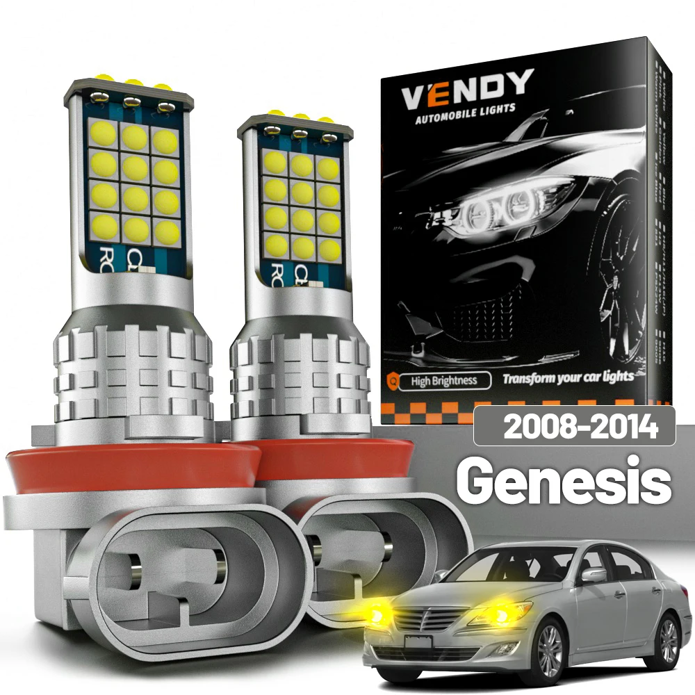 

2 шт. светодиодные противотуманные фары для Hyundai Genesis 2008-2014 (2009, 2010, 2011, 2012, 2013), аксессуары Canbus