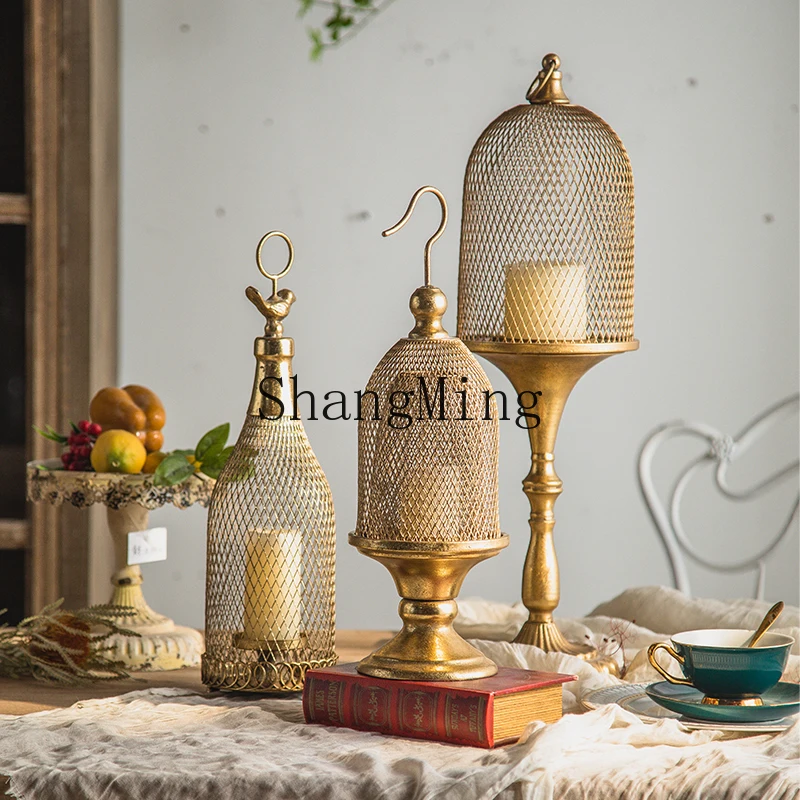 

HJ retro dining table romantic bird cage ornament photography homestay set sales department decoration shooting props