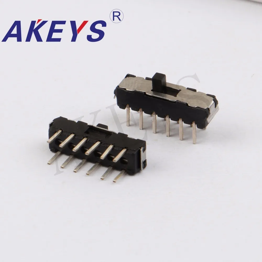 10 قطعة MSS-42D01 مفتاح منزلق صغير 4P2T DIP 12 دبوس 2 موضع مفاتيح تبديل صغيرة مفاتيح الشريحة الصغيرة