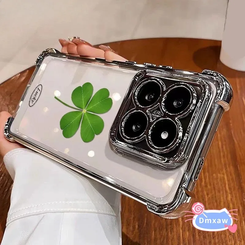 ل Vivo X200S X200U X200 Pro Mini X100 X100S Pro X90 X80 Pro X70 جراب هاتف بسيط حسن الحظ أربع أوراق البرسيم ابتسامة غطاء ناعم #6