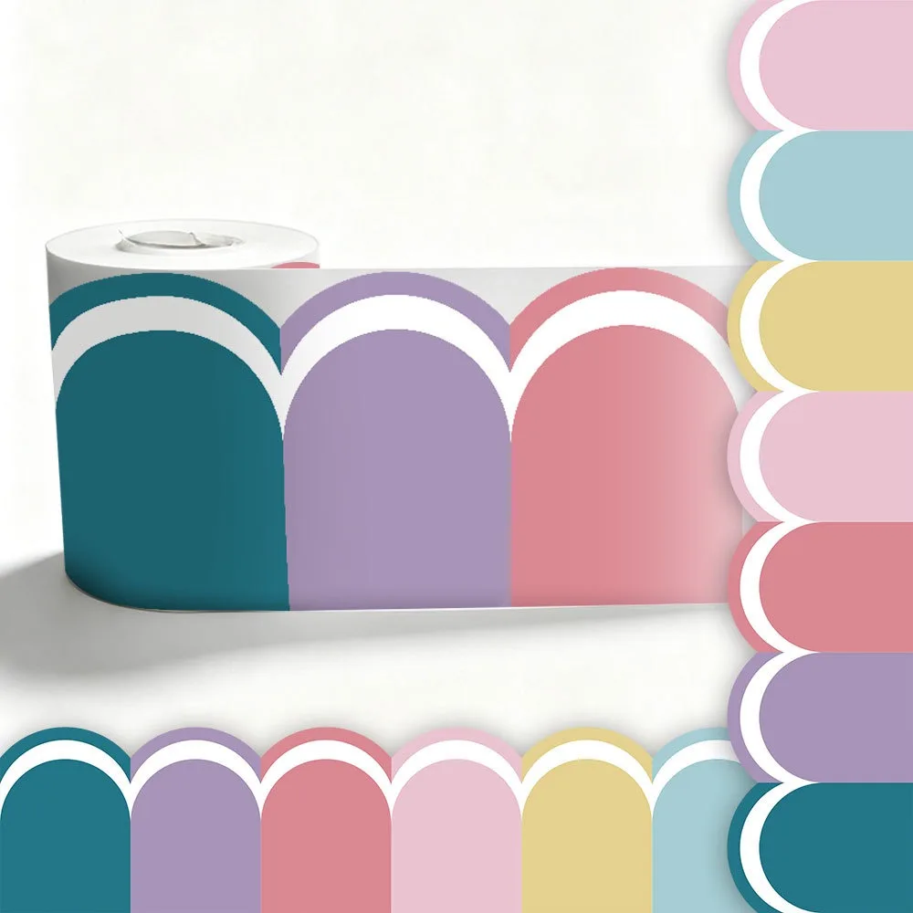 Multicolor Blackboard Border Stickers Self-Adhesive 10 Meter Bulletin Board Trim Decals Clean Printing Wall Corner Trim