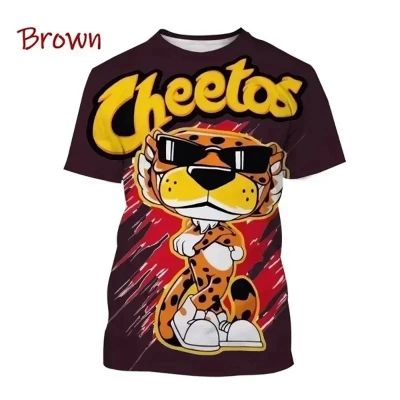 New Funny Cheetos CRUNCHY Food Print T-Shirts 3D Men/Women Fashion Hip Hop Tee Shirts Casual Short Sleeved Cool Kid Top Clothing