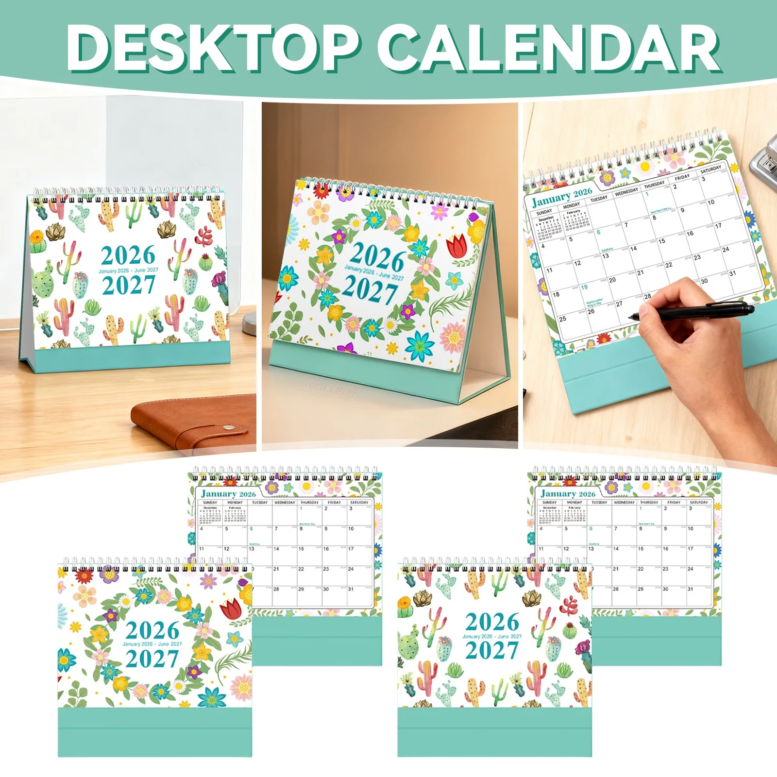 

2026 Desk Calendar Paper Exquisite Calendar Standing Desk Calendar Planner Notes Home Office Tabledesk Decor Calendar
