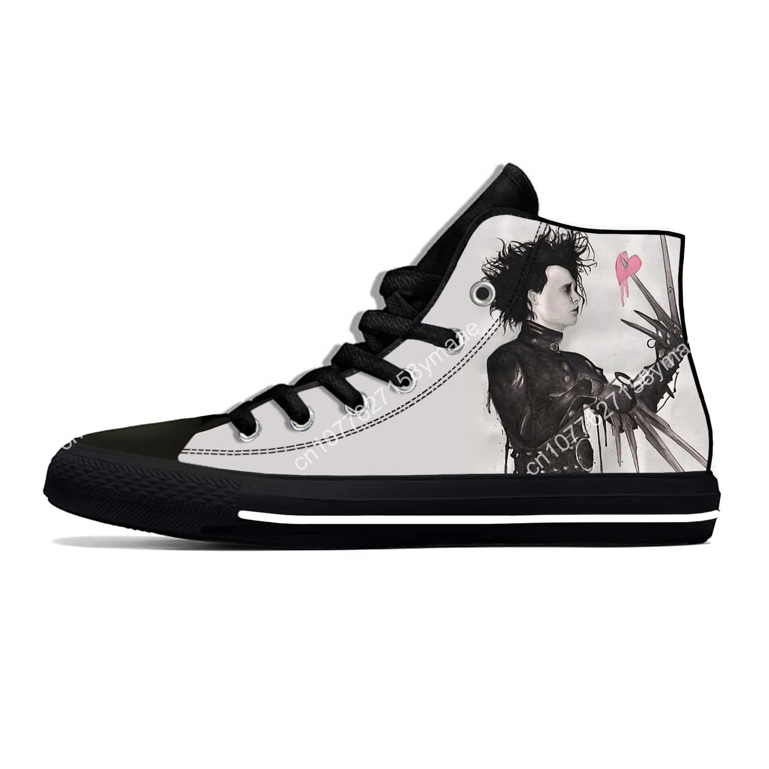 Hot Cool Edward Scissorhands Johnny Depp Fashion Casual Shoes High Top Breathable Men Women Classic Sneakers Latest Board Shoes