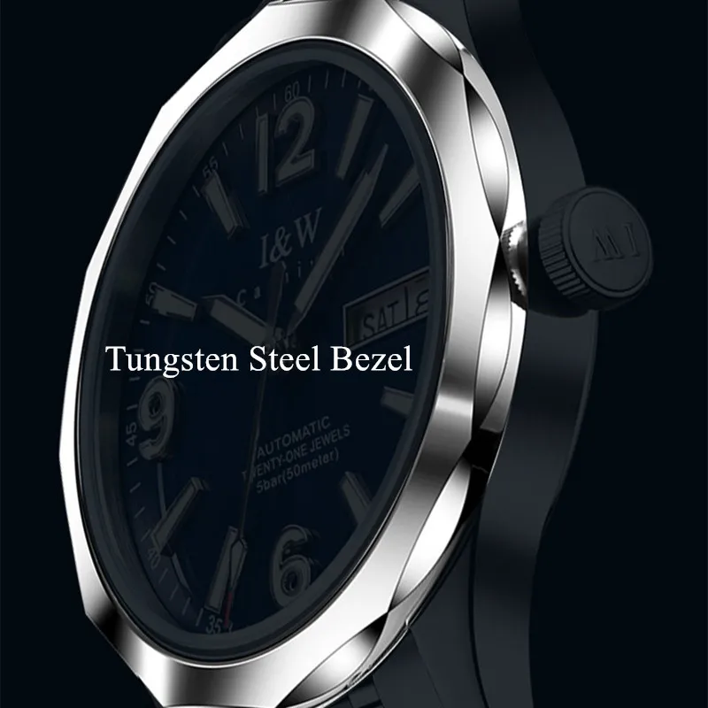 Reloj CARNIVAL Mens Tungsten Mechanical Watch Brand Luxury NH36 Automatic Movement Wristwatches for Men Waterproof Montre Homme