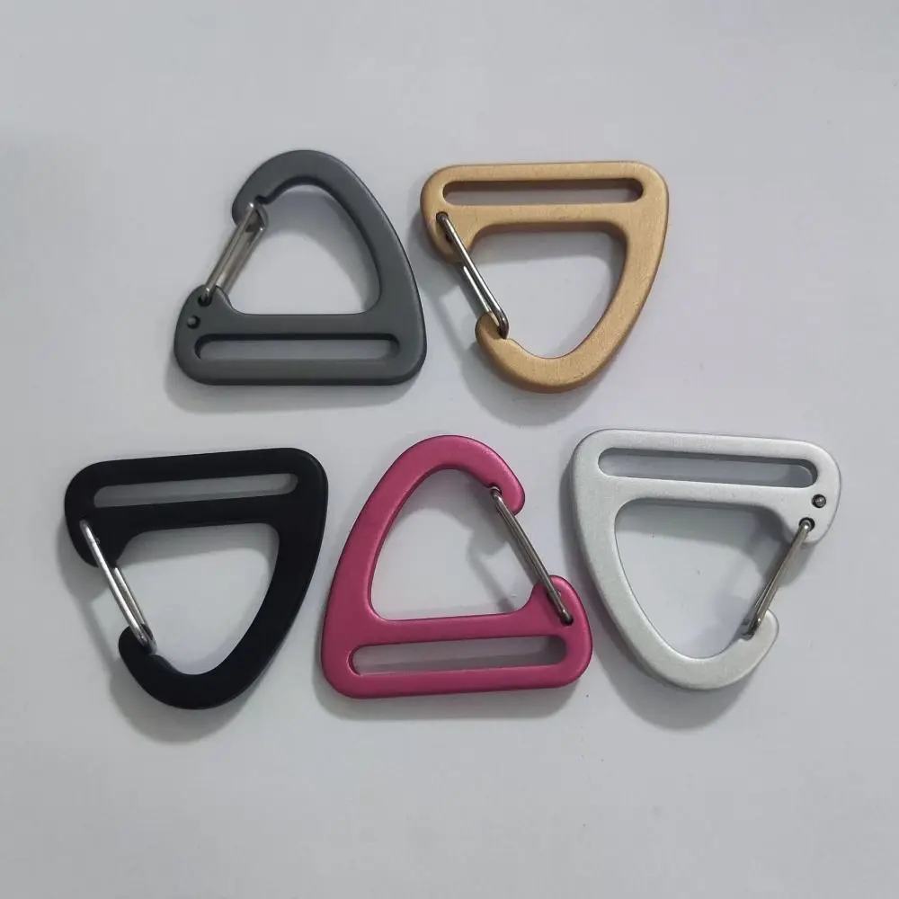 Aluminium Alloy Triangle Carabiner Spring Quickdraws Clip Keychain Belt Buckles Outdoor Hook Camping Hiking Backpack Accessories