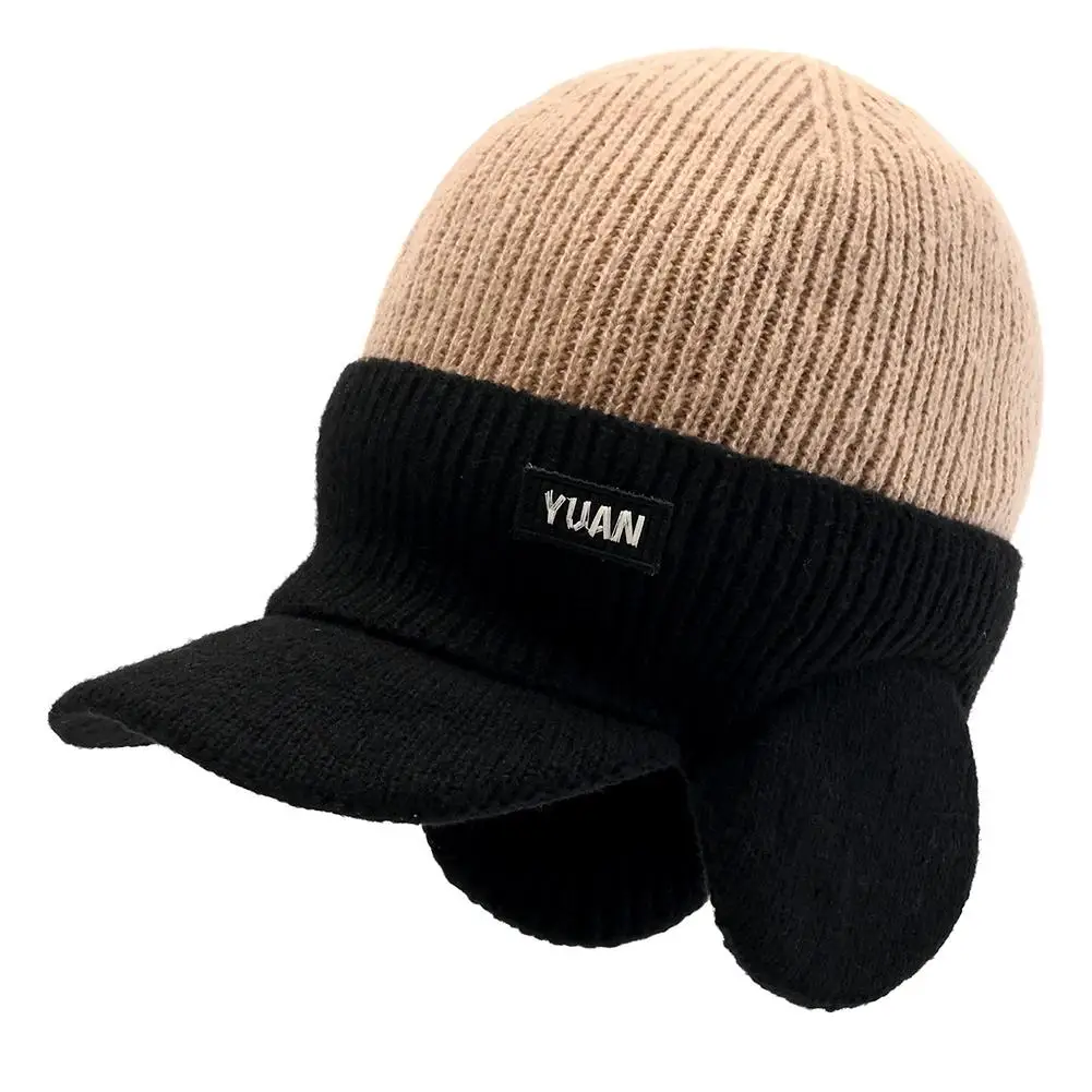 Earmuff Hat Casual Warm Winter Baseball Cap Windproof Earmuffs Hat For Men Thick With Ear Flaps Hiking Bonnets Cold Weather