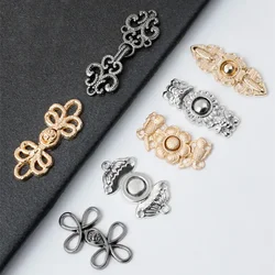 10 Pairs Chinese Knot Buttons Swirl Flower Frog Button Cheongsam Dress Coat Clasp Fasteners Cardigan Clip Sewing Buttons