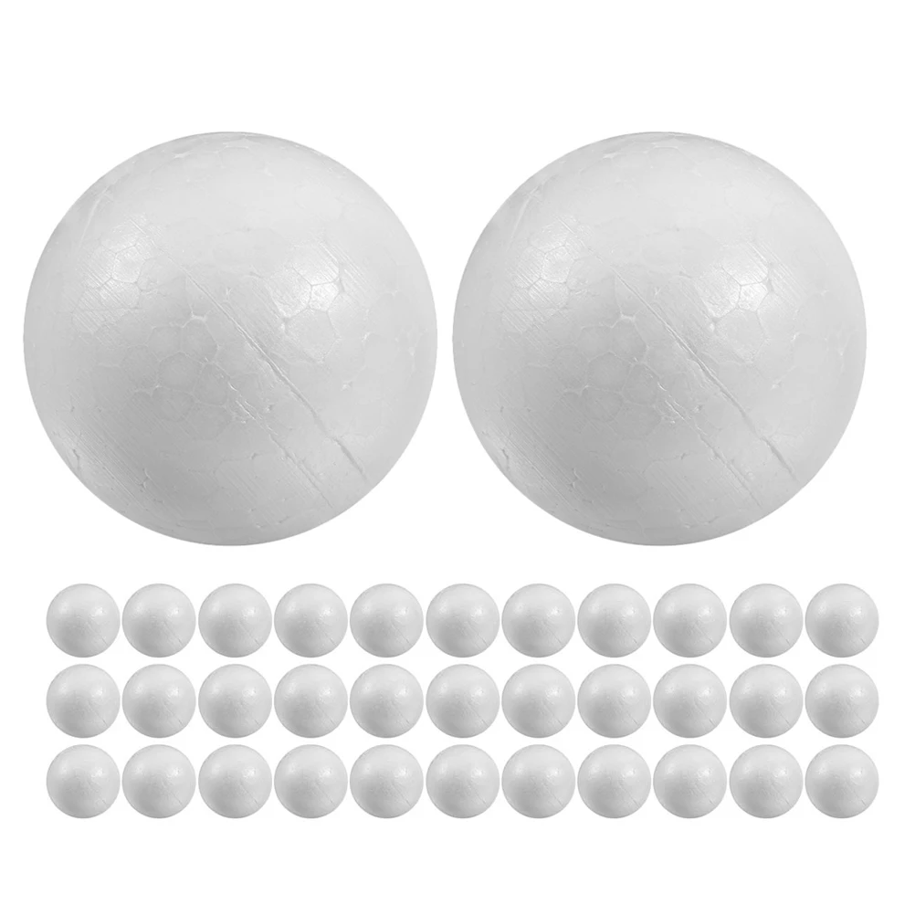 

50Pcs White Foam Balls Polystyrene Craft Spheres for DIY Wedding Decoration Party Display Art Crafts Supplies Round Balls