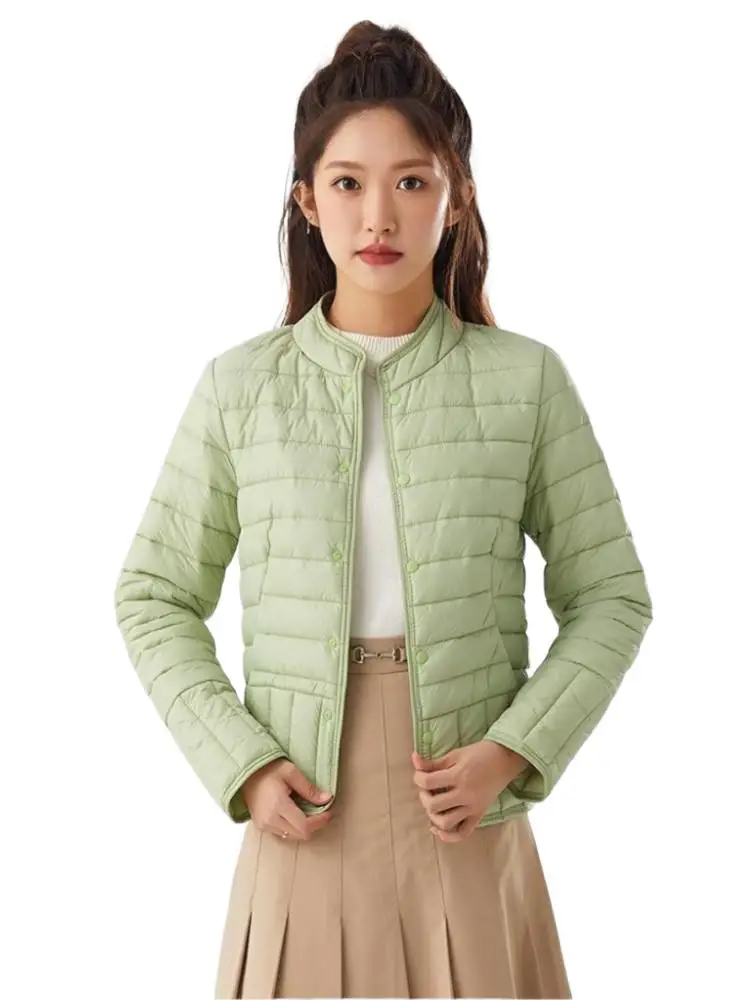 

Autumn Winter Women's Down Cotton Coat Fashion Casual Windproof Warm Coat Plus Size Street Style Double Sided Stripe Winter Coat