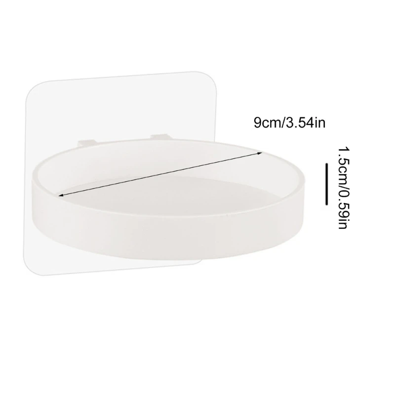 Rak Sabun Terpasang Dinding Rak Penyimpanan Kamar Mandi Tempat Botol Aromaterapi Bulat