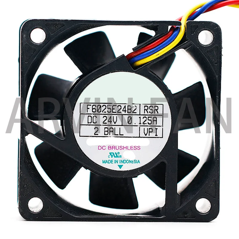 

F6025E24B2 6CN 24V 0.125A Converter Cooling Fan Double Ball Silent Low Noise