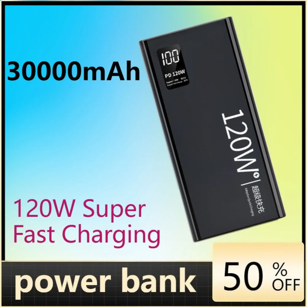 3C Certified 120W Super Fast Charging Power Bank, 20000mAh Large Capacity, Portable Airline Approved Universal Phone Charger