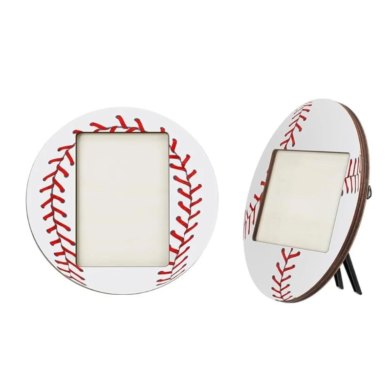 2 Pack Baseball Soccer Themed Photo Frames Tabletop Picture Holders for Fathers Day Bedroom and Living Room Decors