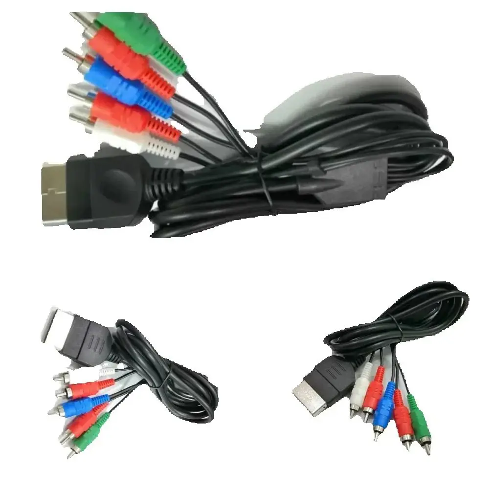 

300 шт., 1,8 м ТВ-компонентный AV-кабель высокой четкости для оригинальной консоли Xbox, черный шнур A/V